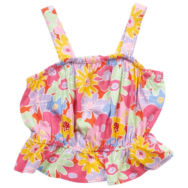 Girls &#40;7-16&#41; Jessica Simpson Floral Linen Tank Top