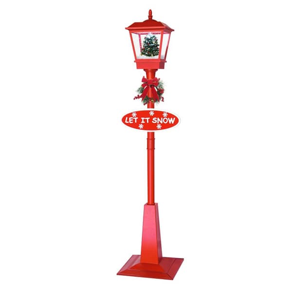 Northlight Seasonal 70.75in. Musical Red Holiday Street Lamp