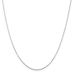 Gold Classics(tm)10kt White 0.80mm 18in. Cable Chain Necklace