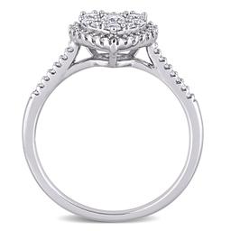 Diamond Classics™ 10kt. White Gold 1/2ctw. Diamond Heart Ring