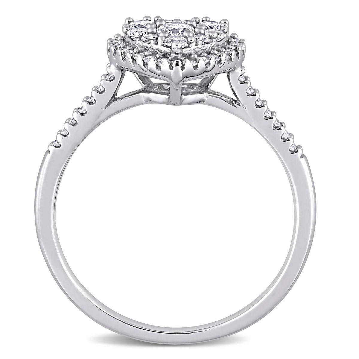 Diamond Classics™ 10kt. White Gold 1/2ctw. Diamond Heart Ring