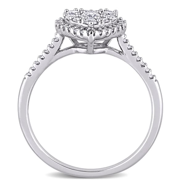 Diamond Classics™ 10kt. White Gold 1/2ctw. Diamond Heart Ring