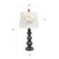 Elegant Designs Age Bronze Ball Lamp w/Couture Linen Flower Shade - image 6