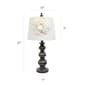 Elegant Designs Age Bronze Ball Lamp w/Couture Linen Flower Shade - image 6