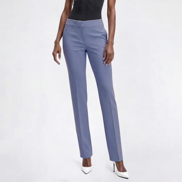 Womens Kasper Fly Front Slim Straight Leg Dress Pants