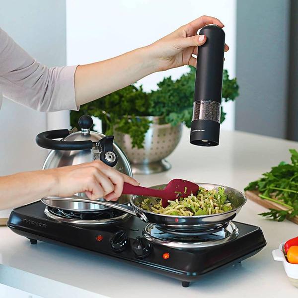 Ovente Electric Double Coil Burner 6 & 5.75in. Cooktop  - Black