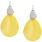 Ashley Cooper(tm) Silver Plated Yellow Shell Teardrop Earrings - image 1