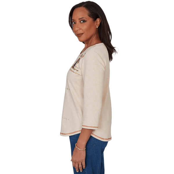 Petite Alfred Dunner Classics Scarecrow Family Blouse