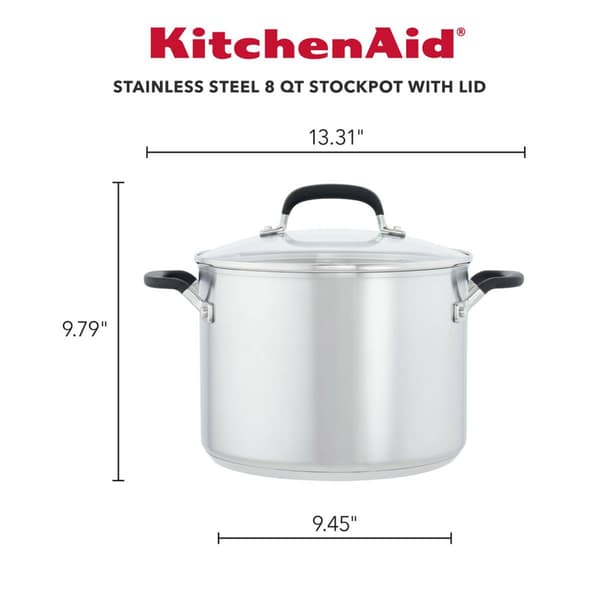 KitchenAid® Stainless Steel Covered Stockpot - 8qt.