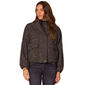 Womens Democracy Long Sleeve Mock Neck Zip Up Jacket With Bubble - image 1