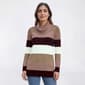 Womens Cable & Gauge Long Sleeve Stripe Cowl Neck Sweater - image 1
