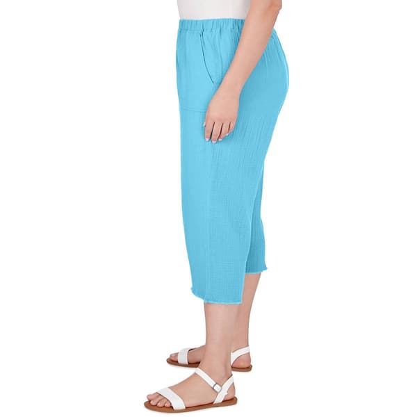 Plus Size Alfred Dunner Summer Breeze Double Gauze Capri Pants