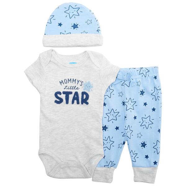 Baby Boy &#40;NB-9M&#41; bon bebe&#40;R&#41; 3pc. Mommy''s Little Star with Hat - image 