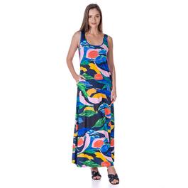 Womens 24/7 Comfort Apparel Tropical Shift Maxi Dress