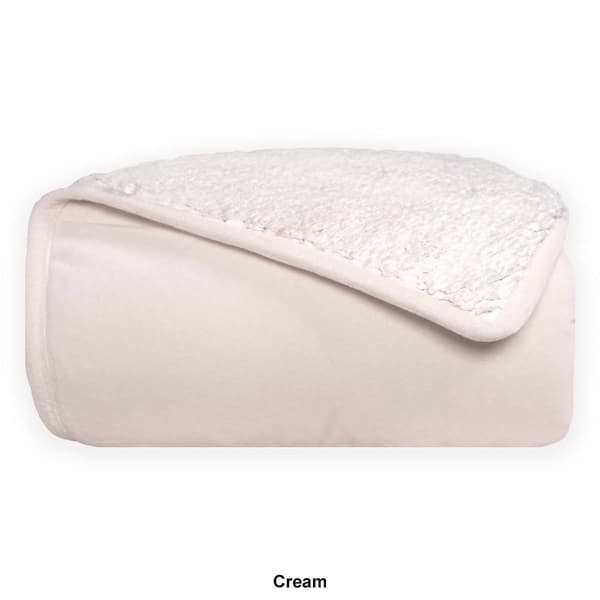 St. James Home Velvet and Sherpa Foot Pocket Throw