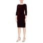 Womens SLNY 3/4 Sleeve Rhinestone Trim Velvet Dress - image 1