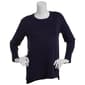 Womens Retrology Crew Neck Button Sleeve Side Slit Sweater - image 1