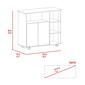 FM FURNITURE Serbia White Kitchen Island - image 8