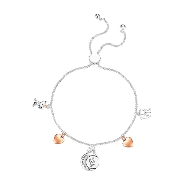 Shine Peanuts Snoopy To the Moon & Back Charm Bolo Bracelet