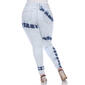 Plus Size White Mark Tie Dye Light Blue Jeans - image 2