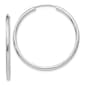Gold Classics(tm) 14kt. White Gold Polished Hoop Earrings - image 1