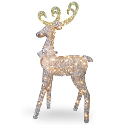 National Tree 5ft. Reindeer Decoration with Clear Lights - image 
