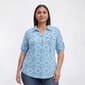 Plus Size Emily Daniels Elbow Sleeve Medallion Scroll Blouse - image 1