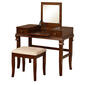 Linon Home Decor  Angela Vanity Set - Walnut - image 1