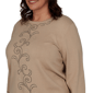 Plus Size Alfred Dunner Travel Advisory Beaded Scroll Sweater - image 5
