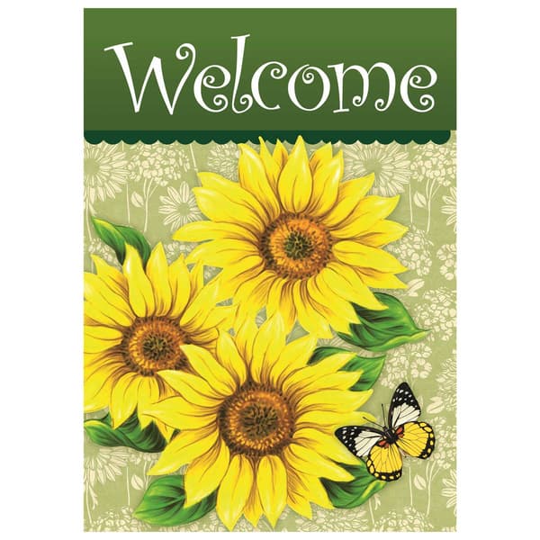 Northlight Seasonal Welcome Sunflowers Spring Garden Flag
