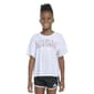 Girls (7-16) adidas(R) Short Sleeve Drop Shoulder Flower Text Tee - image 1