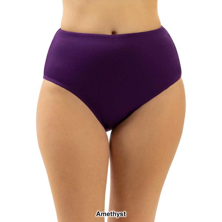 Womens Dolfin® Aquashape High Waisted Solid Swim Bottoms