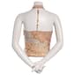 Juniors Derek Heart Floral Mesh Cowl Neck Halter Top w/ Beads - image 3