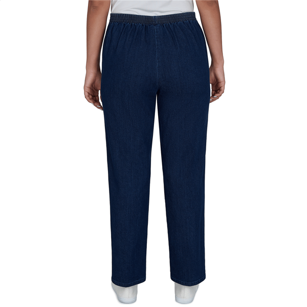 Womens Alfred Dunner Tuscany Pull On Jeans - Short Length