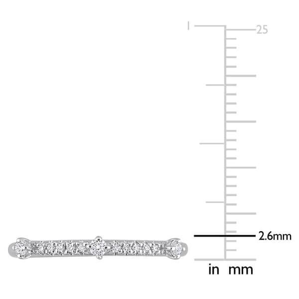 Platinum Plated 1/7ctw. Lab Grown Diamond Ring