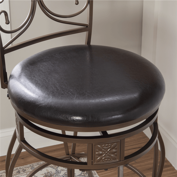Linon Home Decor Bria Dark Bronze Big & Tall Barstool