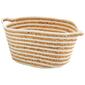 Heritage Medium White Stripe Rope Hyacinth Shelf Tote - image 2