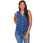 Petite Ruby Rd. French Riviera Sleeveless Eyelet Blouse - image 1