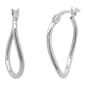 Marsala Sterling Silver Twisted Hoop Earrings - image 1