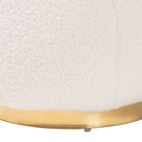 Baxton Studio Raelynn Modern Ivory Boucle Upholstered Ottoman