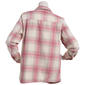Womens Mountain Ridge Long Sleeve Twill Plaid Shacket - Pink - image 3
