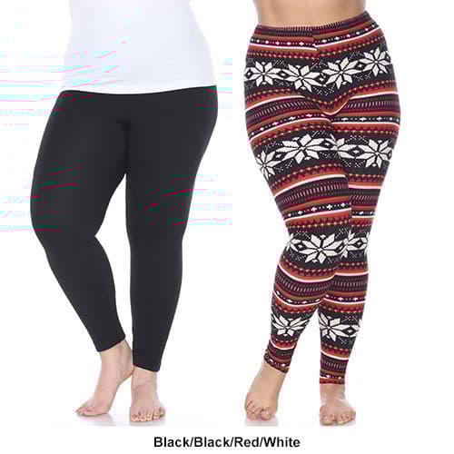 Plus Size White Mark 2pk. Leggings