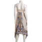 Juniors Angie Floral Scarf Hanky Hem Midi Slip Dress - image 3