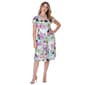 Womens 24/7 Comfort Apparel Floral V-Neck Empire Waist Dress - image 1