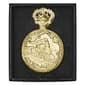 Mens Gold Alloy Engraved Train Pocket Watch - 37747 - image 2