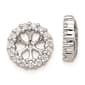 Pure Fire 14kt. White Gold Diamond 5.25mm Round Earring Jackets - image 1