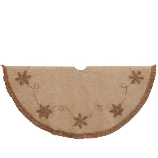 Kurt S. Adler 54in. Jute w/ Macrame Snowflake Tree Skirt