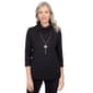 Womens Alfred Dunner Drama Queen Cowl Neck Top w/Necklace Top - image 1