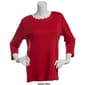 Petite Hasting & Smith 3/4 Sleeve Scallop Neck Tee - image 3