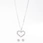 Rosa Rhinestones Heart Pendant and Earring Set - image 1